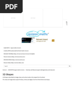 3D Shapes - Maths GCSE Revision