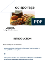 Foodspoilage - Notes