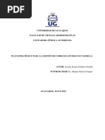 Trabajo de Grado Plan Estrategico para La Gestion de Cobranza en