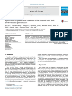 Hydrothermal Synthesis of Vanadium Oxide Nanorods and Their Electrochromic Performance