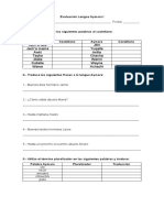 Evaluación Lengua Aymara I