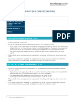 Tax Process Questionnaire