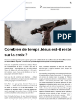 Combien de Temps Jésus Est-Il Resté Sur La Croix