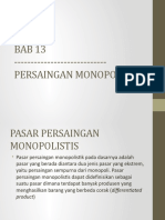 Bab 13 Pasar Monopolistis