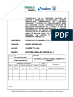 Ca-C-3-K-Esp-0010 Espec Limpieza Interna de Tuberias