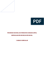 PROGRAMA NACIONAL DE FORMACIÓN AVANZADA Unidad 2 ESPECIALISTA II COHORTE