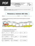 Guía Semana y Meses Del Año 1° Basico