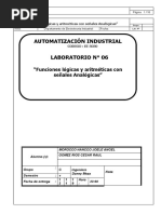 Lab 06 " (A) Funciones Lógicas y Aritméticas Con Señales Analógicas" COMPAC