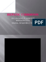 Hepatic Cirrhosis: de Los Santos, Kristine Bernadette R. Usana, Noah Billy D.R