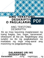 Ang Tekstong Deskriptiv o Paglalarawan