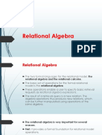 Realtional Model - Relational Algebra