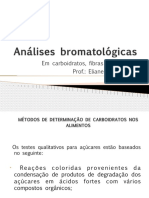 Aula Analise Carboidratos, Fibras e Proteínas 2018