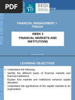 Lecture 3 - Financial Markets and Institutions