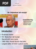 "Mr. Brijmohan Lall Munjal": Submitted by