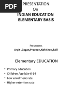 Indian Education Elementary Basis: Presentation On