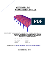 Memoria de Calculo de Cobertura Curva PDF