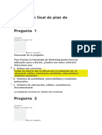 Evaluación Final de Plan de Marketing