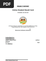 Online Student Result Card: Project Report