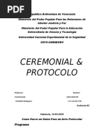 Trabajo de Ceremonial y Protocolo