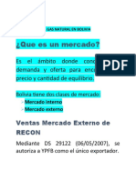 El Mercado Del Gas Natural en Bolivia