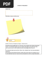 STUDENTS WORKSHEET Degree Comparison