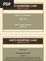 Anti Dumping Law