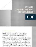 Mis and Organizational Effectiveness