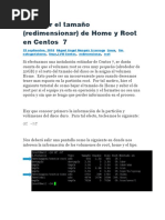 Cambiar El Tamaño de Particion Root Centos 7