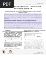 Espectroscopia UV-Vis Determinación Simultánea de Co y CR 2019