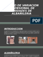 Ensayo de Variacion Dimensional de Unidades de Albañileria