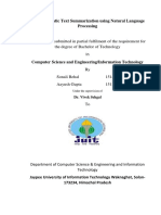 Automatic Text Summarization Using Natural Language Processing