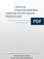 Cuáles Son Las Dificultades de Enseñar Ciencias en Educacion Preescolar