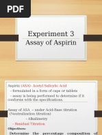 Assay of Aspirin