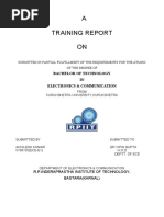 A Training Report ON: Bachelor of Technology IN Electronics & Communication