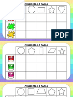 Tabla de Doble Entrada Atención y Figuras Geométricas