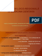 Anestezia Loco-Regională in Medicina Dentara Curs 3 + 4