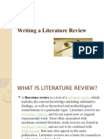 Writing A Literature Review PPT