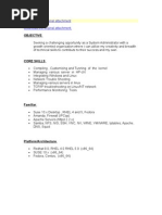 Linux Fresher CV Format