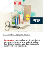 Pansamentul - Îngrijirea Plăgilor