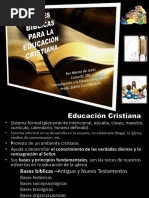 Bases Historicas para La Educacion Cristiana