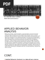 APPLIED BEHAVIOR ANALYSIS Report