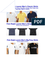 Polo Ralph Lauren, Fred Perry & Burberry Shirts Catalogue