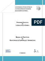 Manual de Practicas Reactividad de Carbonilos y Aromáticos FINAL