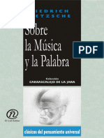 Friedrich Nietzsche - Sobre La Música y La Palabra PDF