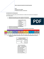 Pasos para El Analisis Estadistico en Investigacion Descriptiva