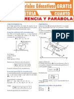 Circunferencia y Parábola para Cuarto Grado de Secundaria