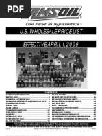 Amsoil 2009 Price List