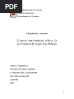 El Cuerpo Como Territorio Político. La Performance de Regina José Galindo. - Virginia Rosa PDF