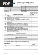 BE-WI-203-08-F01 Technical Checklist Instrumentation - Instrument Index and I-O List