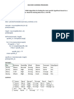 Machine Learning Programs